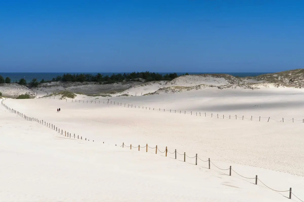 kamperem nad morze Wydmy - Słowiński Park Narodowy, Łeba